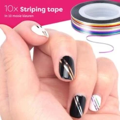 Evvie© Nail Art Kit - Penselen Met Dotting Tools - Strass Steentjes - Rhinestones - Nagel Folie - Diamantjes - Striping Tape – 65-delig -Cosmetisch Kortingswinkel 1200x1200 850