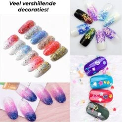 Merkloos 48 Verschillende Flesjes Nagel Decoratie Met Glitters En Sticker - Nail Art - Nagelversiering - Cadeau Tip -Cosmetisch Kortingswinkel 1200x1200 859