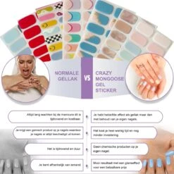 Crazy Mongoose, Gellak Sticker, Semi Uitgeharde Gelnagel Sticker, Nagelsticker, Gellak, Rood -Cosmetisch Kortingswinkel 1200x1200 863