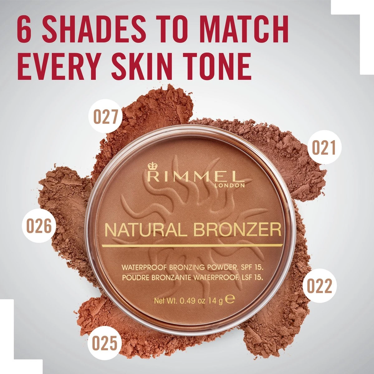 Rimmel London Natural Bronzer Bronzing Powder - 26 Sun Kissed 3 Rimmel London Natural Bronzer Bronzing Powder - 26 Sun Kissed - Afbeelding 3