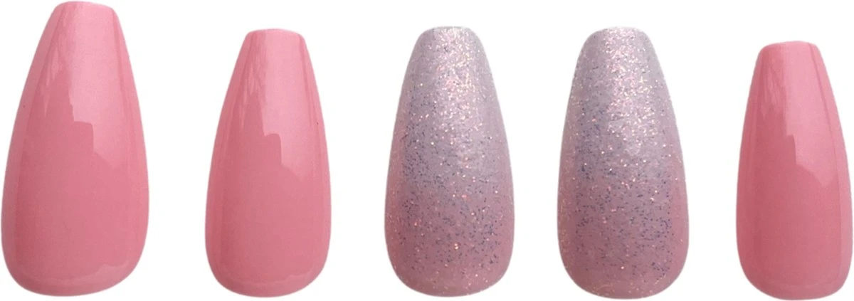 Nailsupplier 'It's A Girl' | Roze Nepnagels Met Glitters | Plaknagels | Kunstnagels Met Lijm | Press On Nails 1 Nailsupplier 'It's A Girl' | Roze Nepnagels Met Glitters | Plaknagels | Kunstnagels Met Lijm | Press On Nails