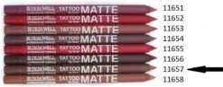 Leticia Well – Matte Tattoo Lippotlood / Lipliner – Bruin / Brown Sugar - Nummer 11657 - 1 Stuks