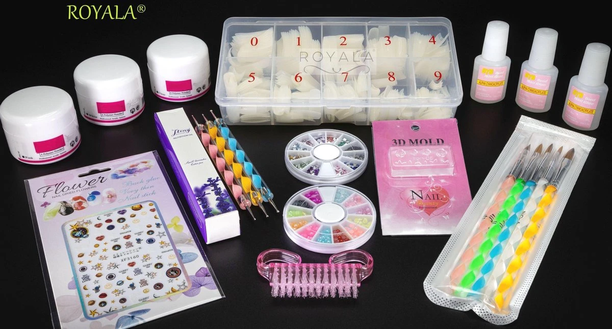 Royala - Acrylnagels Starters Pakket Large|L| 125 Delig | 94 Colors | Acryl Nagels Set | Acryl Starter Kit | Nail Art Pakket | 500 Franse Nageltips | Manicure Set Voor Nail Art Kit | Nagel Decoratie | Acryl Poeder | Acryl Vloeistof | Monomeer 13 Royala - Acrylnagels Starters Pakket Large|L| 125 Delig | 94 Colors | Acryl Nagels Set | Acryl Starter Kit | Nail Art Pakket | 500 Franse Nageltips | Manicure Set Voor Nail Art Kit | Nagel Decoratie | Acryl Poeder | Acryl Vloeistof | Monomeer - Afbeelding 13