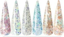 GUAPÀ - Nagel Glitter Poeder Nail Art Set Diverse Kleuren Licht - 6 Stuks -Cosmetisch Kortingswinkel 1200x696