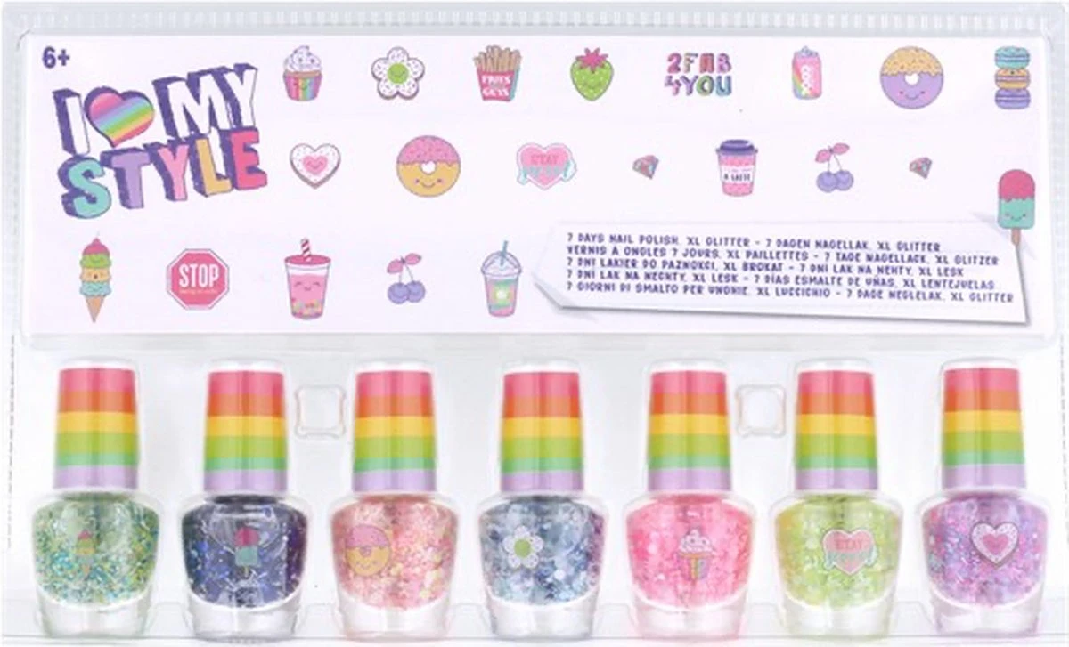7 Dagen Nagellak Voor Kinderen | Multicolor Glitters | Verschillende Varianten | Nagellak Met Glitters | Glitter Nagellak | Fun Voor Kids 3 7 Dagen Nagellak Voor Kinderen | Multicolor Glitters | Verschillende Varianten | Nagellak Met Glitters | Glitter Nagellak | Fun Voor Kids - Afbeelding 3