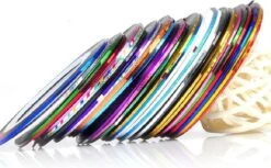 10 Rolletjes Striper 1mm Nail Art Striping Tape / Sparkolia Decoratie Sticker Nagel / Multicolor Gemengde Kleuren -Cosmetisch Kortingswinkel 1200x742