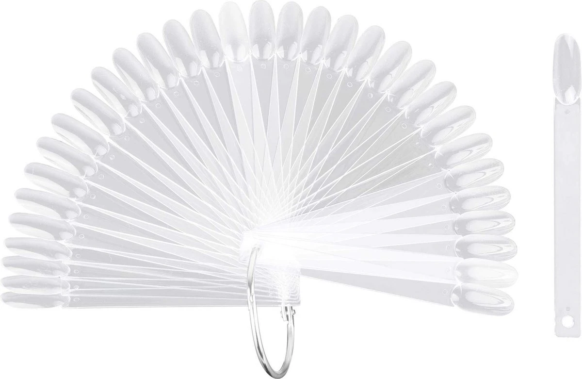 Merkloos 50 Stuks - Nagellak Kleuren Display Waaier- Ovaal - Professionele Nail Art Test Nagels - Nail Swatch Sticks - Met Ring - Nail Art Polish Oefendisplay - Nail Sample Sticks - Nagel Praktijk Kleur Display Nagellak Board - Afgerond - Transparant 1 Merkloos 50 Stuks - Nagellak Kleuren Display Waaier- Ovaal - Professionele Nail Art Test Nagels - Nail Swatch Sticks - Met Ring - Nail Art Polish Oefendisplay - Nail Sample Sticks - Nagel Praktijk Kleur Display Nagellak Board - Afgerond - Transparant