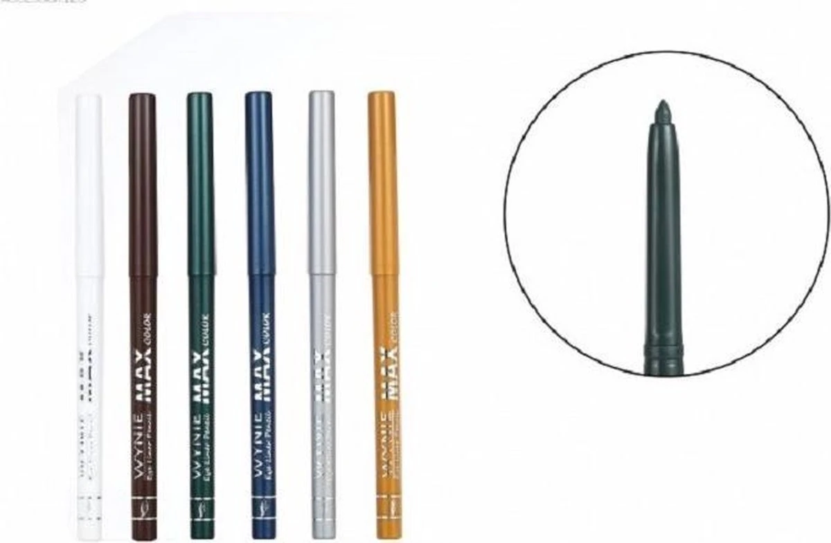 Wynie – MAX Color - Wit Oogpotlood, Draaibaar / Automatic Eye Liner Pencil – Nummer 007 - 1 Stuks 2 Wynie – MAX Color - Wit Oogpotlood, Draaibaar / Automatic Eye Liner Pencil – Nummer 007 - 1 Stuks - Afbeelding 2