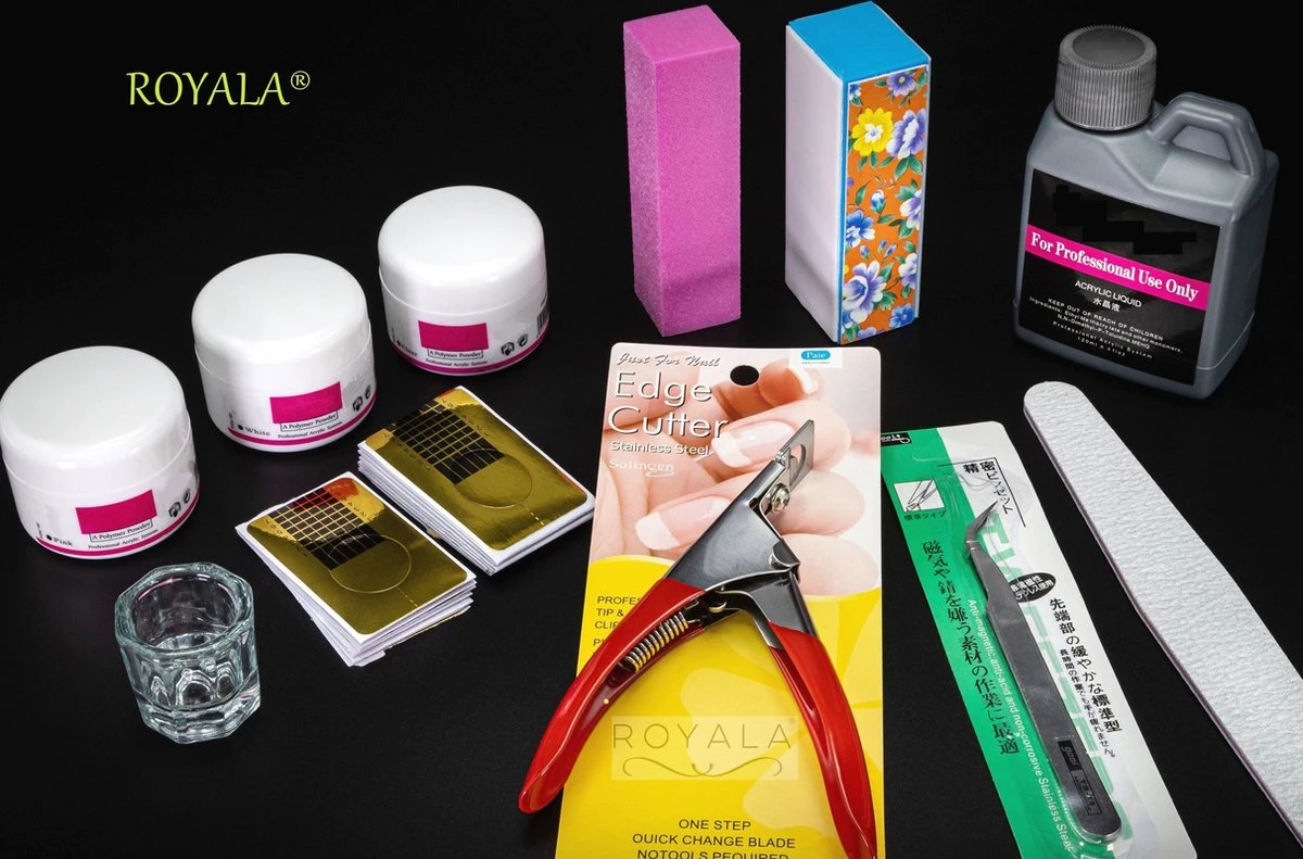 Royala - Acrylnagels Starters Pakket Large|L| 125 Delig | 94 Colors | Acryl Nagels Set | Acryl Starter Kit | Nail Art Pakket | 500 Franse Nageltips | Manicure Set Voor Nail Art Kit | Nagel Decoratie | Acryl Poeder | Acryl Vloeistof | Monomeer 4 Royala - Acrylnagels Starters Pakket Large|L| 125 Delig | 94 Colors | Acryl Nagels Set | Acryl Starter Kit | Nail Art Pakket | 500 Franse Nageltips | Manicure Set Voor Nail Art Kit | Nagel Decoratie | Acryl Poeder | Acryl Vloeistof | Monomeer - Afbeelding 4