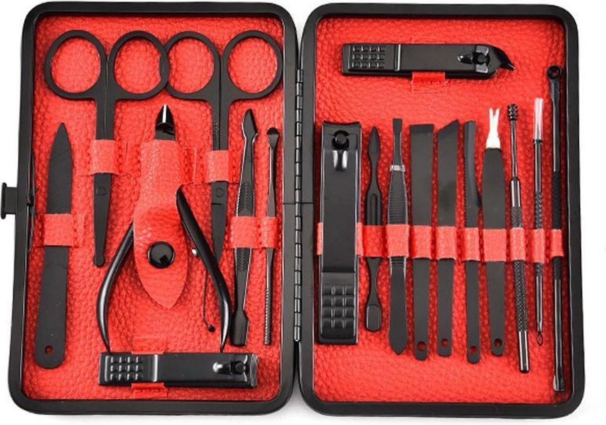 ⭐ATV PERFECTUM Luxe 18-delige - Manicure Set - Zwart Manicureset - Manicure Setje Pedicureset - Nagelschaartje - Nagelknipper – Nagelknipper Set - Manicureset - Manicuresetje 11 ⭐ATV PERFECTUM Luxe 18-delige - Manicure Set - Zwart Manicureset - Manicure Setje Pedicureset - Nagelschaartje - Nagelknipper – Nagelknipper Set - Manicureset - Manicuresetje - Afbeelding 11