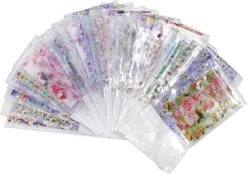 Set Van 30 X Transfer Nail Art Foil | Nagel Folie | Bloemen Design Nagelfolie | Voor Op Nagellak, UV LED Gellak Met Transfer Gel | Sparkolia -Cosmetisch Kortingswinkel 1200x844 4
