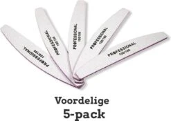 Professionele Nagelvijl 5pcs - Moon #100/180 - Top Kwaliteit - Gratis Verzending