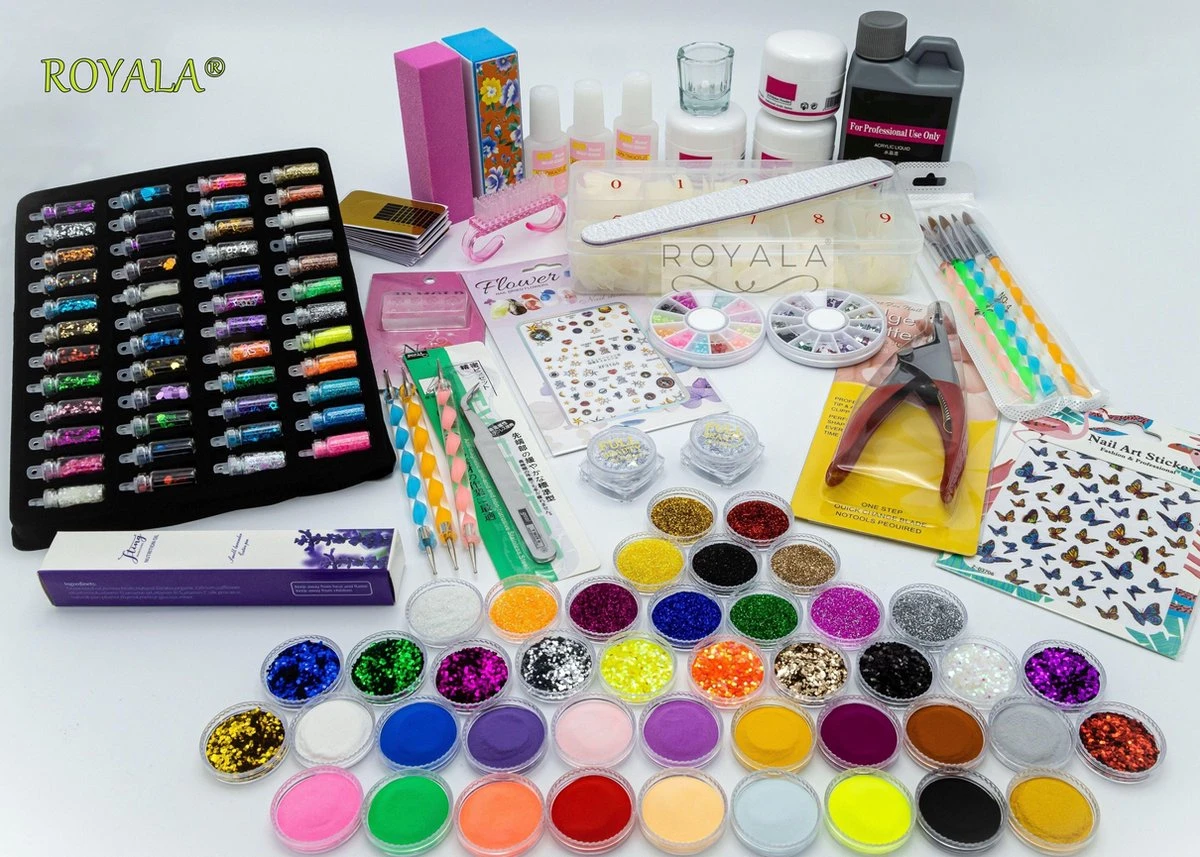 Royala - Acrylnagels Starters Pakket Large|L| 125 Delig | 94 Colors | Acryl Nagels Set | Acryl Starter Kit | Nail Art Pakket | 500 Franse Nageltips | Manicure Set Voor Nail Art Kit | Nagel Decoratie | Acryl Poeder | Acryl Vloeistof | Monomeer 6 Royala - Acrylnagels Starters Pakket Large|L| 125 Delig | 94 Colors | Acryl Nagels Set | Acryl Starter Kit | Nail Art Pakket | 500 Franse Nageltips | Manicure Set Voor Nail Art Kit | Nagel Decoratie | Acryl Poeder | Acryl Vloeistof | Monomeer - Afbeelding 6