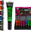 Merkloos PAINTGLOW UV EYE MASCARA SET - 8 Stuks - NEON - Feest Make Up - Carnaval