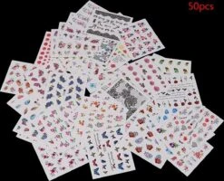 Pakket Van 50 Vellen Met Water Transfer Stickers / Decals - Sparkolia Nagel Styling - Nail Art Velletjes - Nagelstickers -Cosmetisch Kortingswinkel 1200x973 2