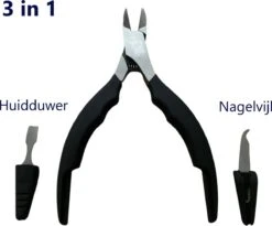 Medies - Multifunctionele Nageltang Met Huidduwer En Dubbelzijdige Nagelvijl | Nageltang Voor Harde Teennagels | Nagelknipper | Nagelschaar | Ingegroeide Nagels | Huidduwer | Nagelvijl - Zachte Anti Slip Handvaten - 3 In 1 -Cosmetisch Kortingswinkel 1200x997