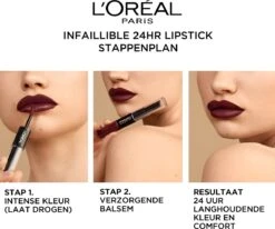 L’Oréal Paris Infallible Lippenstift - 312 Incessant Russet -Cosmetisch Kortingswinkel 1200x999 3