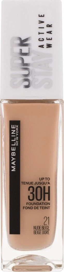 Maybelline - Superstay Active Wear Foundation - 21 Nude Beige -Cosmetisch Kortingswinkel 286x1200