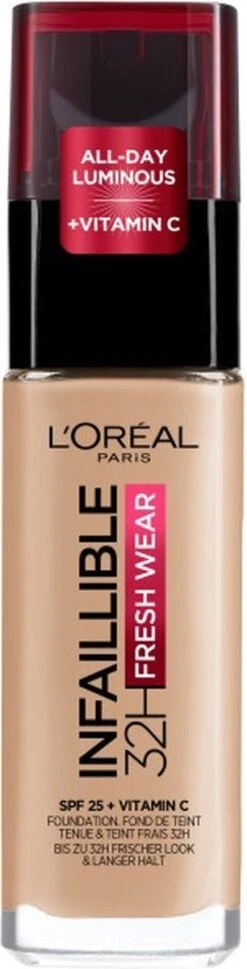 L’Oréal Paris Infallible 24H Fresh Wear Foundation - 125 Natural Rose -Cosmetisch Kortingswinkel 306x1200 2