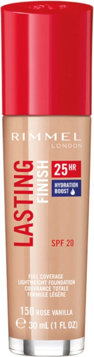 Rimmel London Lasting Finish Foundation - 150 Rose Vanilla 8 Rimmel London Lasting Finish Foundation - 150 Rose Vanilla - Afbeelding 8