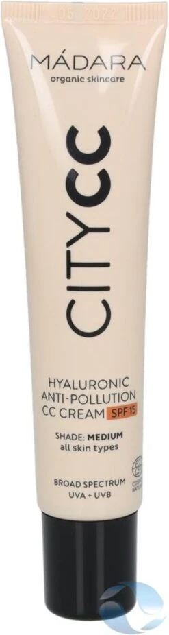 MÁDARA Anti-Pollution CC Cream SPF15 Medium Beige 40ml - Hyaluronzuur -UVA/UVB -Cosmetisch Kortingswinkel 320x1200