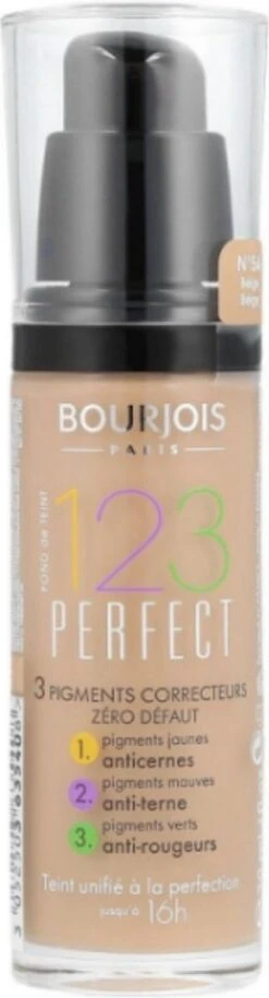 Bourjois 123 Perfect Foundation - 54 Beige Foncé -Cosmetisch Kortingswinkel 324x1200 2
