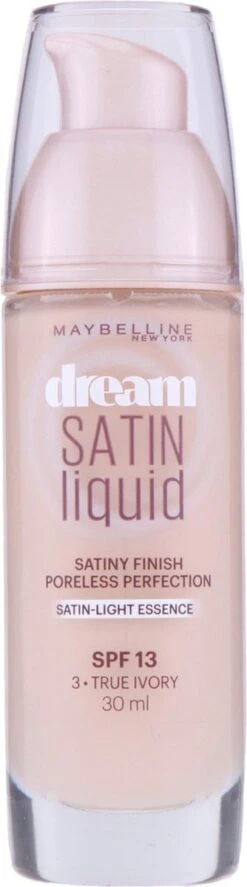 Maybelline Dream Satin Liquid Foundation - 03 True Ivory 26 Maybelline Dream Satin Liquid Foundation - 03 True Ivory -Cosmetisch Kortingswinkel 334x1200 4