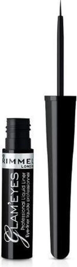 Rimmel London Glam'Eyes Professional Liquid Eyeliner - 001 Black Glamour -Cosmetisch Kortingswinkel 348x1200 2