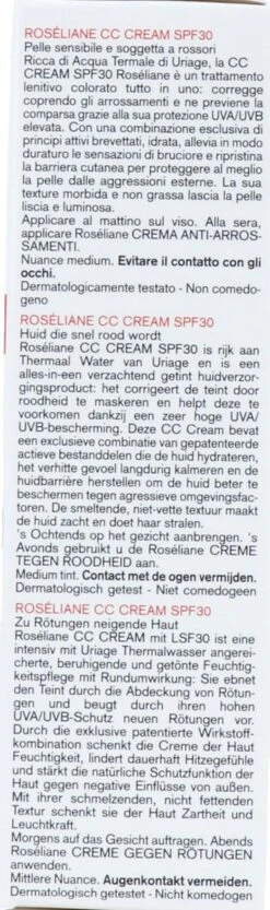 Uriage Roséliane Cc Crème Spf30 27 Uriage Roséliane Cc Crème Spf30 -Cosmetisch Kortingswinkel 356x1200 3