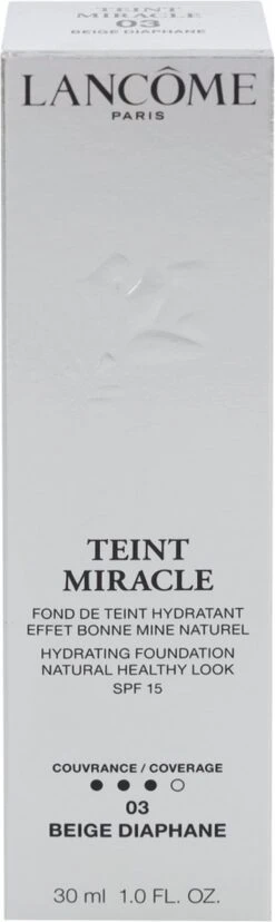 Lancôme Teint Miracle Foundation SPF 15 - 03 Beige Diaphane - 30 Ml -Cosmetisch Kortingswinkel 358x1200 9