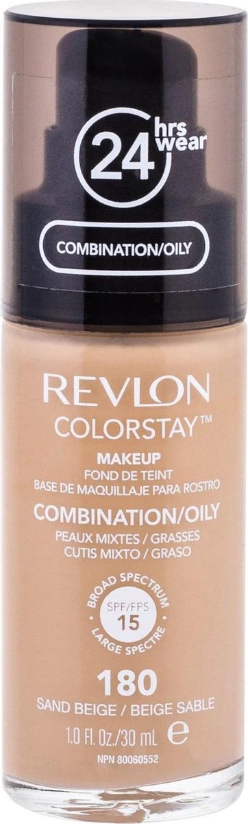 Revlon Colorstay Foundation With Pump - 180 Sand Beige (Oily Skin) 2 Revlon Colorstay Foundation With Pump - 180 Sand Beige (Oily Skin) - Afbeelding 2