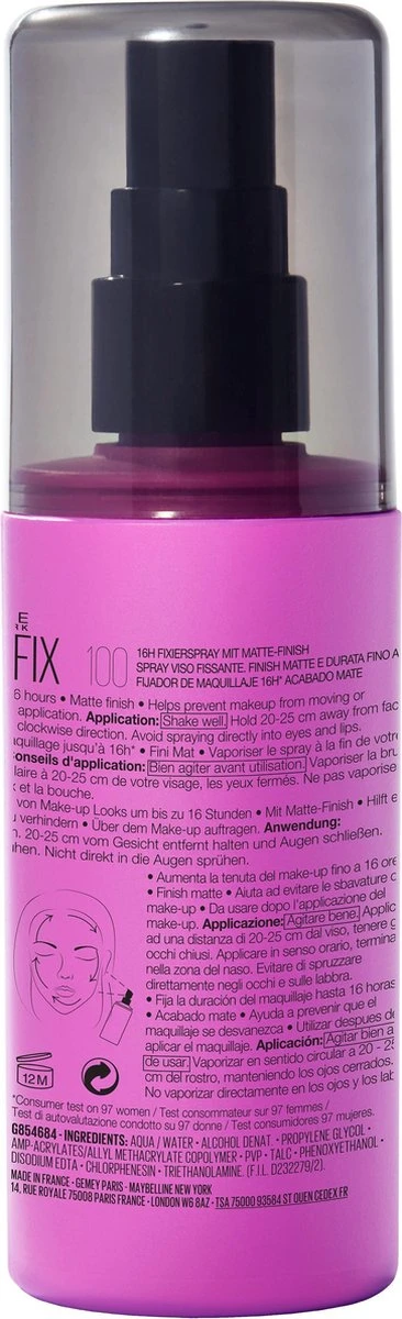 Maybelline Lasting Fix Setting Spray - 100 Ml 2 Maybelline Lasting Fix Setting Spray - 100 Ml - Afbeelding 2