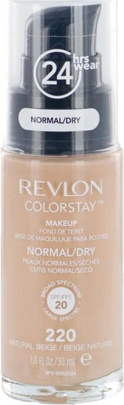 Revlon Colorstay Makeup Foundation SPF 20 - 220 Natural Beige - 30 Ml - Foundation -Cosmetisch Kortingswinkel 369x1200 6