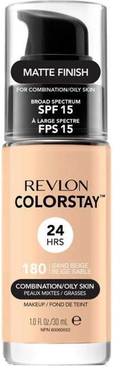 Revlon Colorstay Foundation With Pump - 180 Sand Beige (Oily Skin) 6 Revlon Colorstay Foundation With Pump - 180 Sand Beige (Oily Skin) - Afbeelding 6