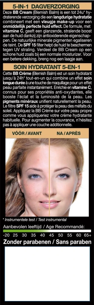 Garnier SkinActive - BB Cream Classic Light 5-in-1 Dagverzorging - 50ml - Getinte Dagcrème 9 Garnier SkinActive - BB Cream Classic Light 5-in-1 Dagverzorging - 50ml - Getinte Dagcrème - Afbeelding 9