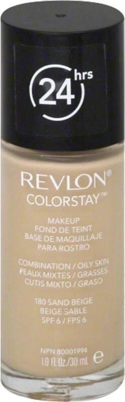 Revlon Colorstay Foundation With Pump - 180 Sand Beige (Oily Skin) 11 Revlon Colorstay Foundation With Pump - 180 Sand Beige (Oily Skin) -Cosmetisch Kortingswinkel 375x1200 4
