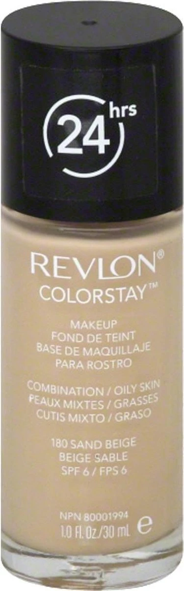 Revlon Colorstay Foundation With Pump - 180 Sand Beige (Oily Skin) 4 Revlon Colorstay Foundation With Pump - 180 Sand Beige (Oily Skin) - Afbeelding 4