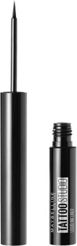 Maybelline New York Tattoo Studio Tattoo Liner - Liquid Ink - 710 Inked Black – Zwart - Ultra Langhoudende Liquid Eyeliner -Cosmetisch Kortingswinkel 377x1200 4