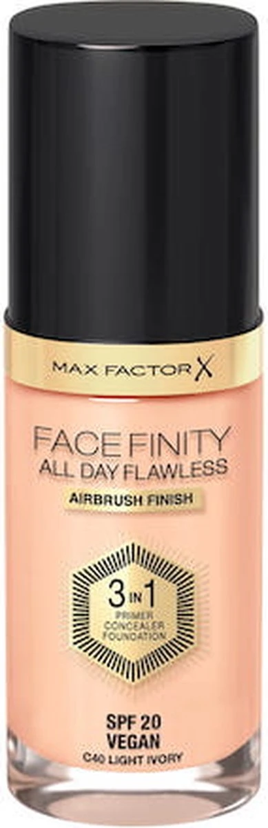 Max Factor Facefinity All Day Flawless 3-in-1 Liquid Foundation - 040 Ivory 2 Max Factor Facefinity All Day Flawless 3-in-1 Liquid Foundation - 040 Ivory - Afbeelding 2