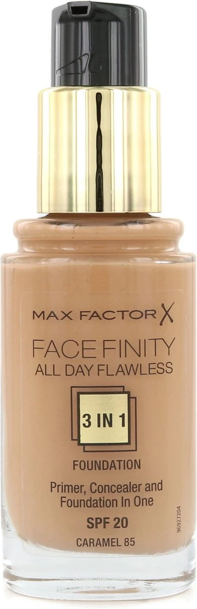 Max Factor Facefinity All Day Flawless 3-in-1 Liquid Foundation - 085 Caramel 1 Max Factor Facefinity All Day Flawless 3-in-1 Liquid Foundation - 085 Caramel