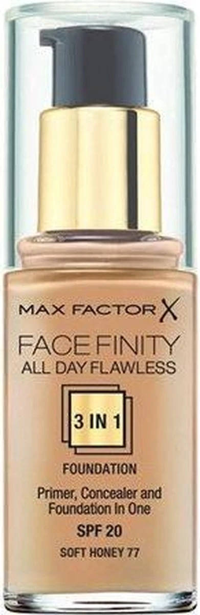 Max Factor Facefinity All Day Flawless 3-in-1 Liquid Foundation - 077 Soft Honey 10 Max Factor Facefinity All Day Flawless 3-in-1 Liquid Foundation - 077 Soft Honey - Afbeelding 10