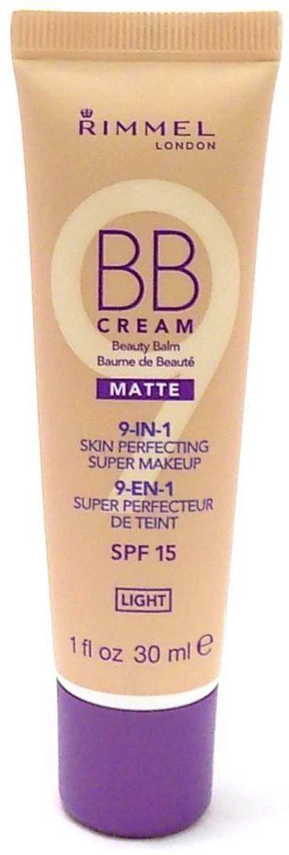 Rimmel London BB Cream 9-in-1 Matte Skin Perfecting Super Makeup - Light - BB Cream 3 Rimmel London BB Cream 9-in-1 Matte Skin Perfecting Super Makeup - Light - BB Cream - Afbeelding 3