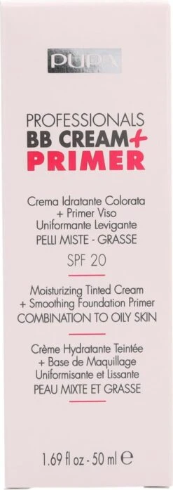 Pupa Milano BB Cream + Primer For Combination To Oily Skin - 001 Nude -Cosmetisch Kortingswinkel 425x1200
