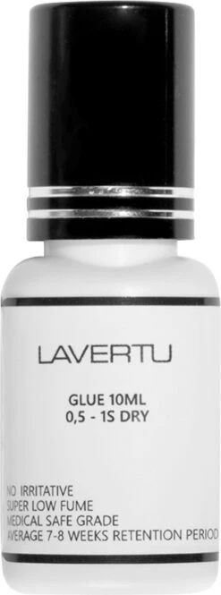Lavertu Cosmetics - Wimperlijm - Wimperextensionslijm - 0.5-1sec Droogtijd - Langhoudend - Geen Irritatie - 9 Weken Retentie - Te Gebruiken In Moeilijke Omgevingsfactoren - 10ML