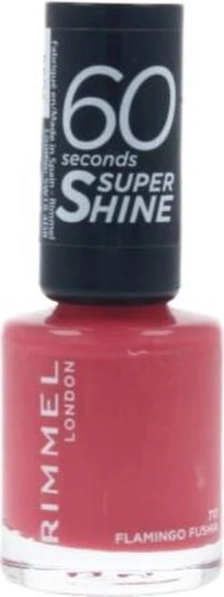 Rimmel London 60 Seconds Super Shine Nagellak - 717 Flamingo Fuchsia -Cosmetisch Kortingswinkel 451x1200 2