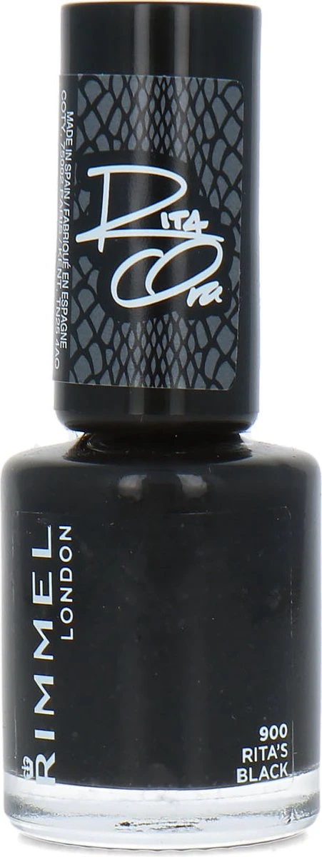 Rimmel London 60 Seconds SuperShine Nagellak - 900 Rita's Black 5 Rimmel London 60 Seconds SuperShine Nagellak - 900 Rita's Black - Afbeelding 5