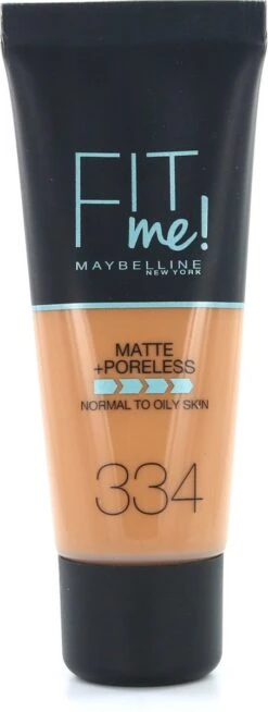 Maybelline Fit Me Matte & Poreless Foundation - 334 Warm Tan 12 Maybelline Fit Me Matte & Poreless Foundation - 334 Warm Tan -Cosmetisch Kortingswinkel 453x1200 7