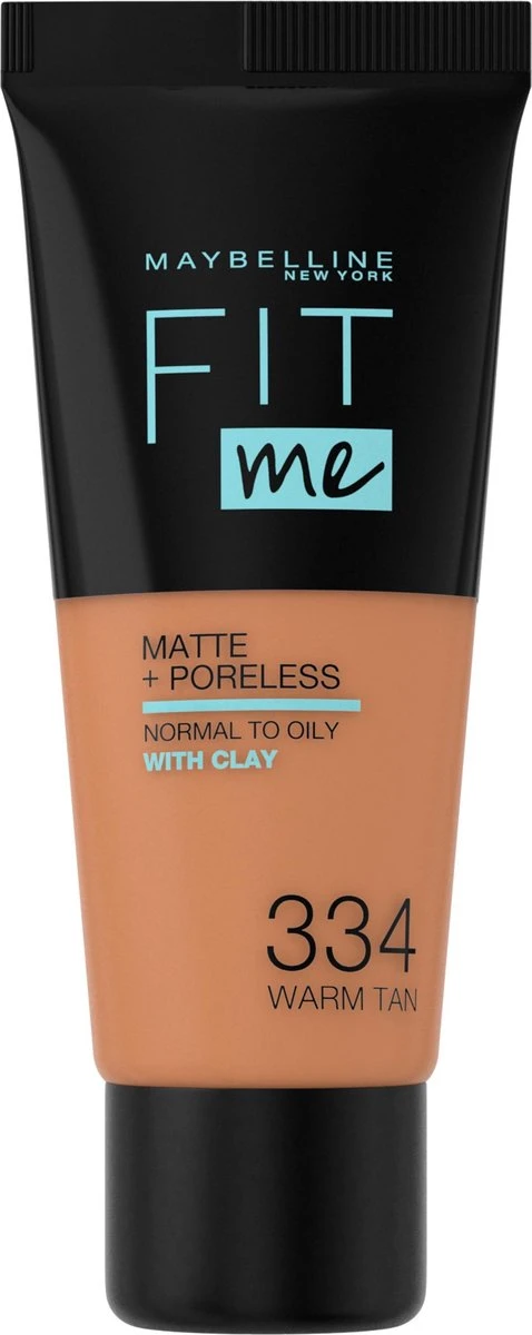 Maybelline Fit Me Matte & Poreless Foundation - 334 Warm Tan 1 Maybelline Fit Me Matte & Poreless Foundation - 334 Warm Tan