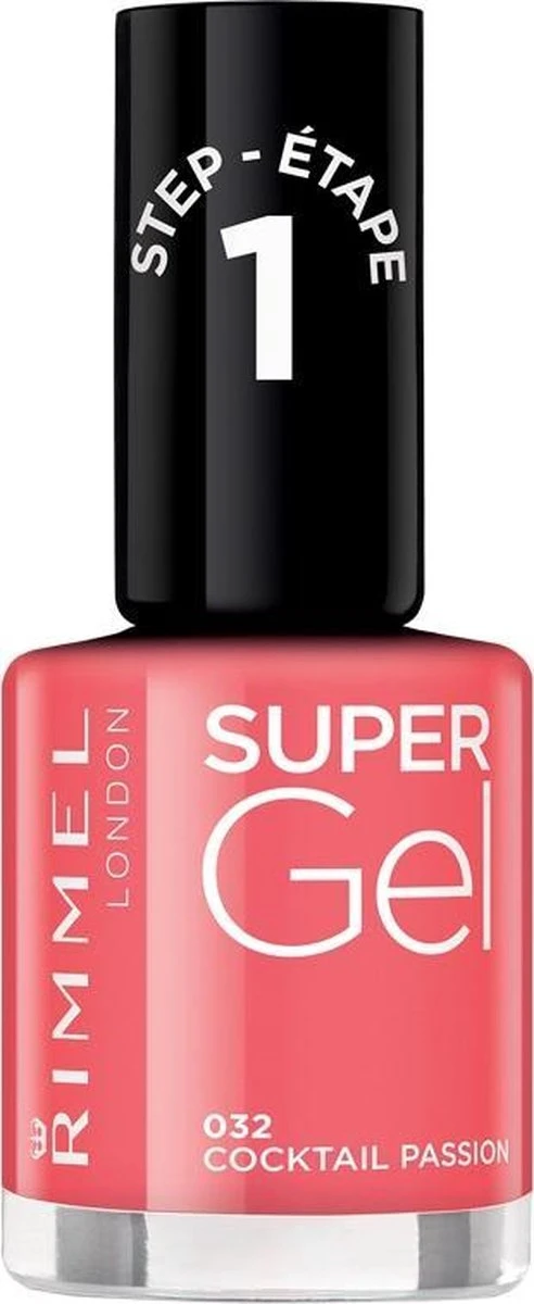 Rimmel London Super Gel Nagellak - 032 Cocktail Passion 2 Rimmel London Super Gel Nagellak - 032 Cocktail Passion - Afbeelding 2