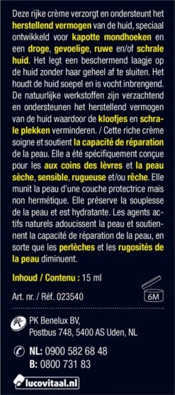 Lucovitaal - Kapotte Mondhoeken Crème - Lippenbalsem 17 Lucovitaal - Kapotte Mondhoeken Crème - Lippenbalsem -Cosmetisch Kortingswinkel 532x1200 6